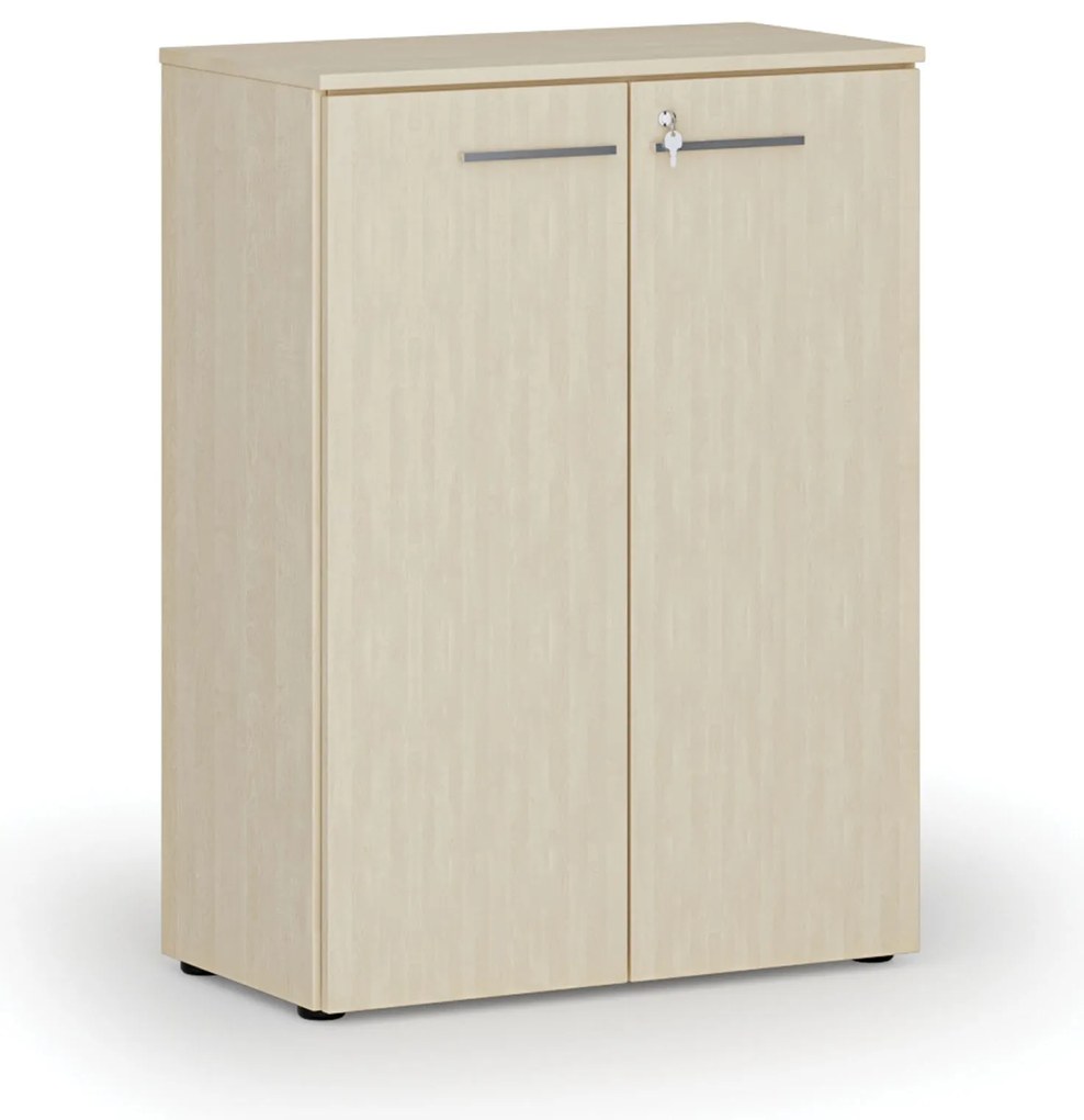 Szafa biurowa z drzwiami PRIMO WOOD, 800 x 420 x 1087 mm, brzoza