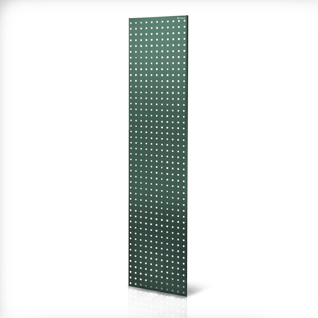 Tablica perforowana do regału zielona: JOHNNY, 2 sztuki, 1800 x 20 x 420 mm