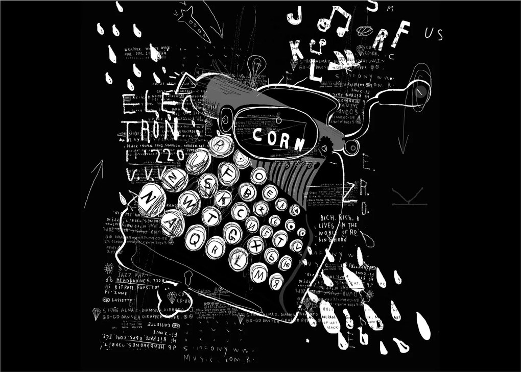 Obraz - Rysunek w stylu Banksy (70x50 cm)