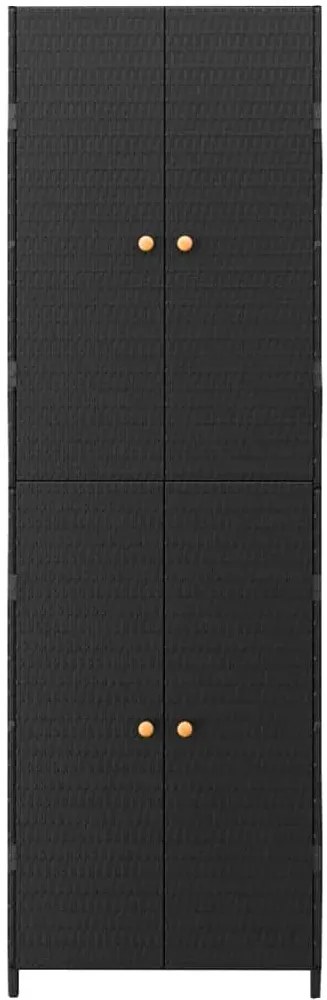 Czarna wysoka szafa gospodarcza L1-S22