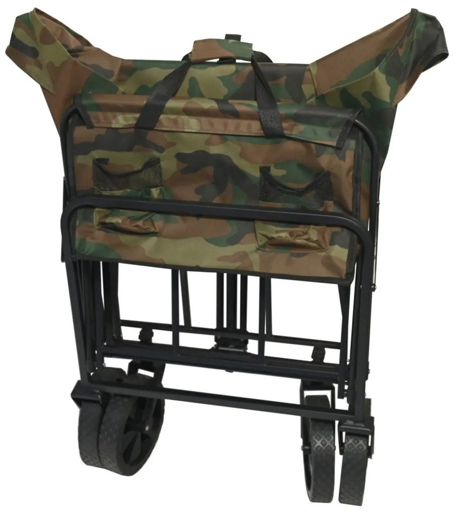 Cattara 13704 Składany wózek kempingowy Trogir Army, 104 x 86 x 55 cm, M