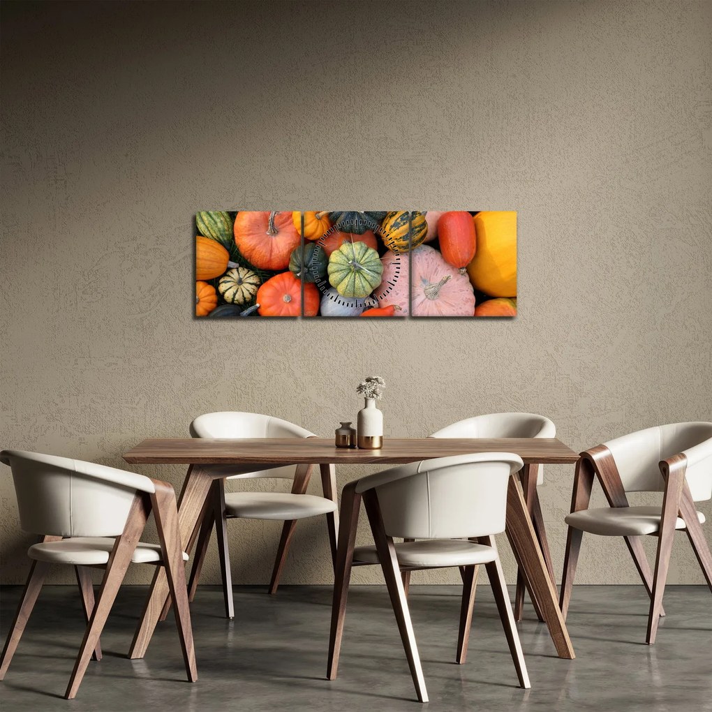 Obraz - Dynia (z zegarem) (90x30 cm)