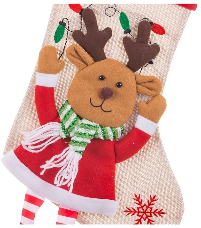 Tekstylna pończocha świąteczna Reindeer – Casa Selección