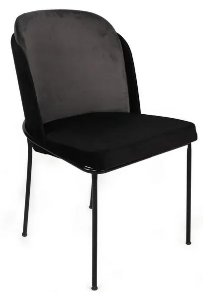 Zestaw krzeseł do jadalni Dore Grey and Black, 2szt.