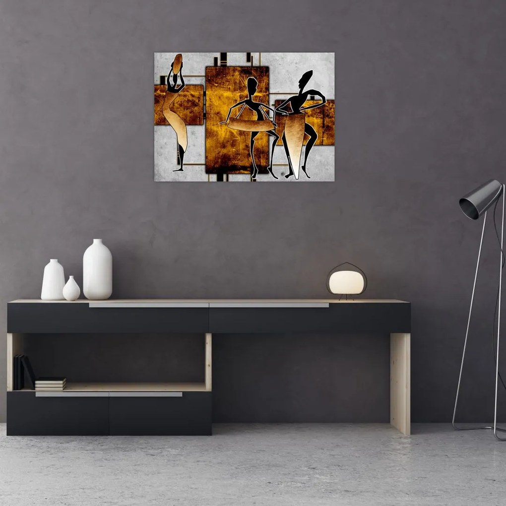 Obraz na szkle - Motywy kultury afrykańskiej (70x50 cm)