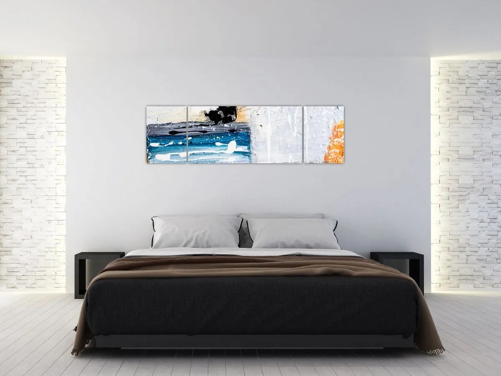Obraz - Abstrakcyjne pociągnięcia (170x50 cm)
