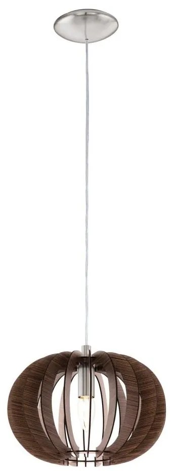 Eglo 95023 - Lampa wisząca na linkach STELLATO 1xE27/60W/230V Ø 30 cm brązowa