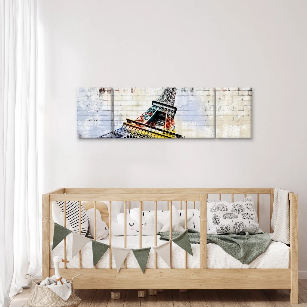 Obraz - Cyfrowa grafika wieży Eiffla (170x50 cm)