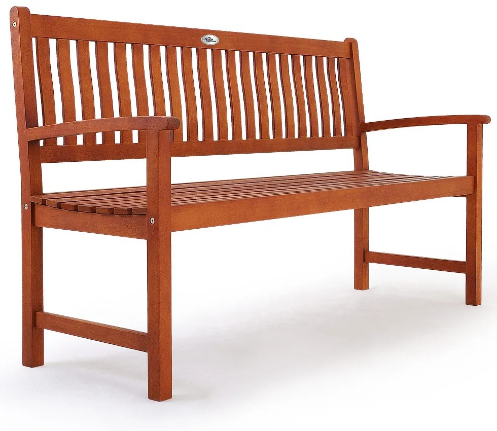 Ławka ogrodowa MAXIMA, 152x55x90cm, naturalny brąz Casaria