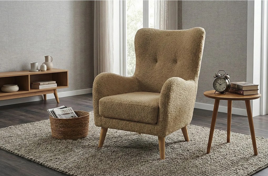 Elegancki fotel Roland z profilowanym siedziskiem i oparciem