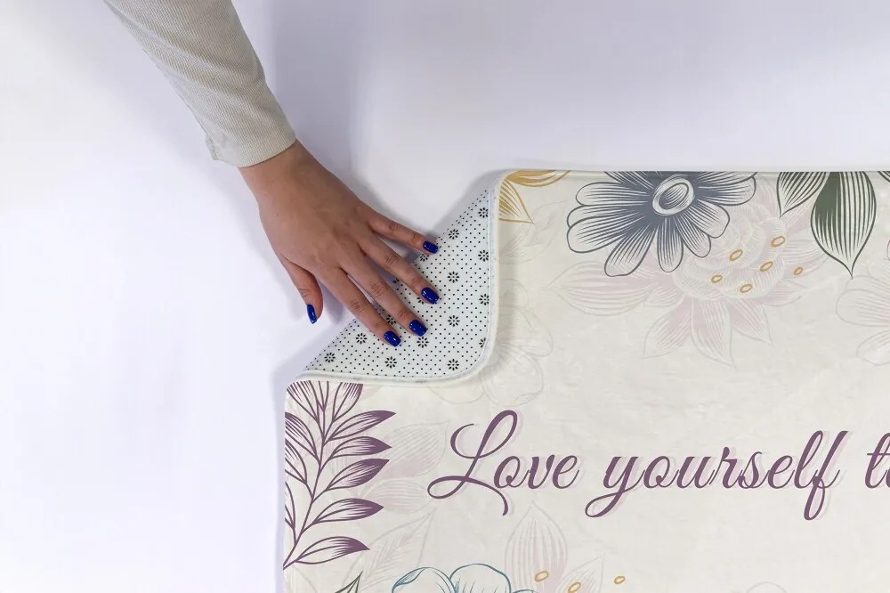 Dywanik antypoślizgowy do łazienki Dywanik antypoślizgowy do łazienki Kwiatowy wzór