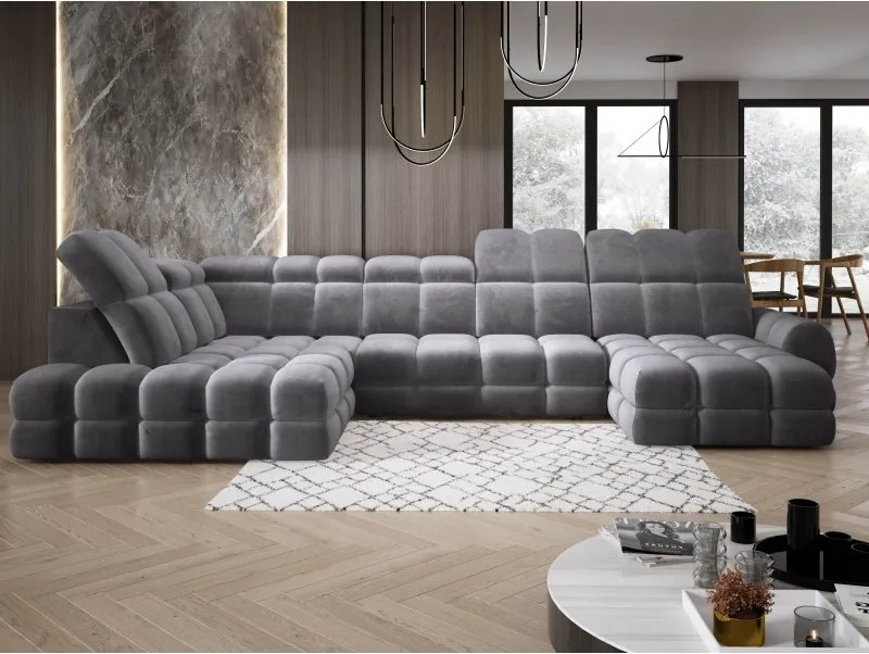 Narożnik TOLLO XL Lewostronny Elektryczna regulacja Tkanina SALVADOR 15 WERSAL