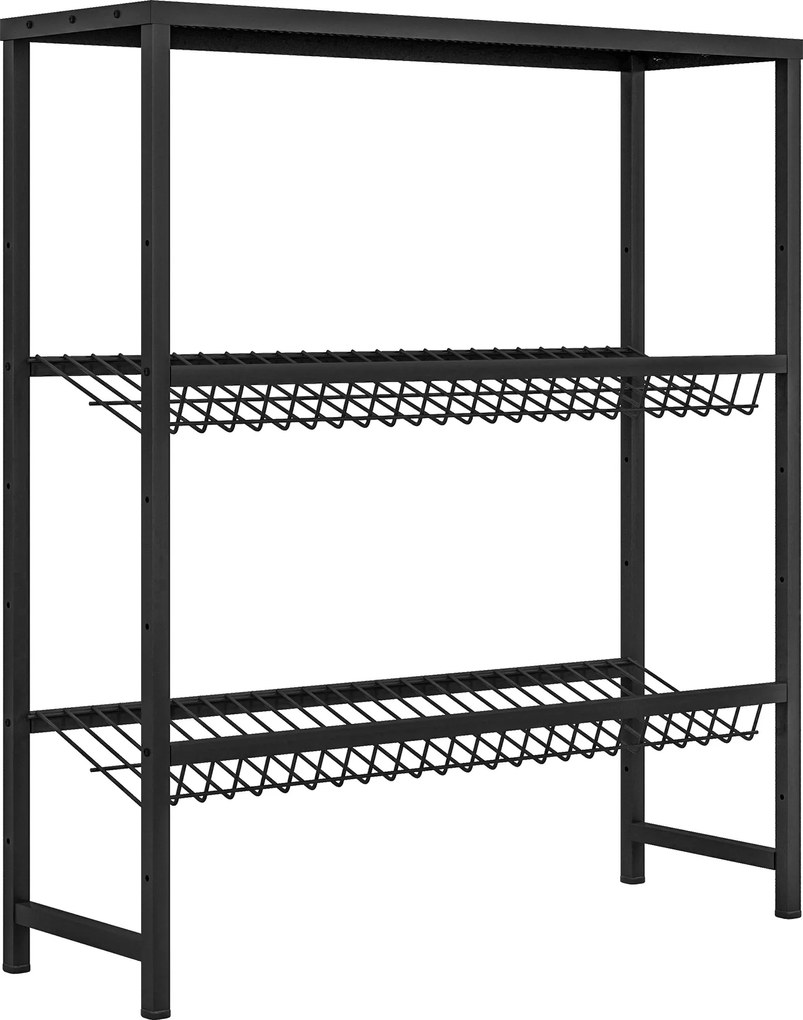 HOMCOM Regał magazynowy, regulowana wysokość, solidna metalowa konstrukcja, design oszczędzający miejsce, udźwig 210 kg, czarny