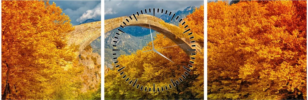 Obraz - Most Konitsa (z zegarem) (90x30 cm)