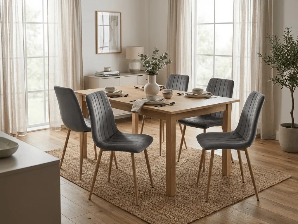 Ciemnoszare aksamitne krzesło LAVA GRAPHITE GRAY