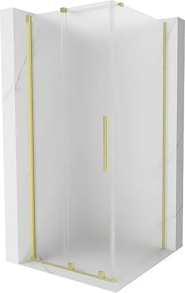 Mexen Velar kabina prysznicowa rozsuwana 120 x 120 cm, szron, złota szczotkowana - 871-120-120-31-55