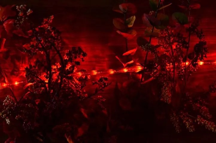 LED świetlny kabel - 240 diod, 10 m, czerwony