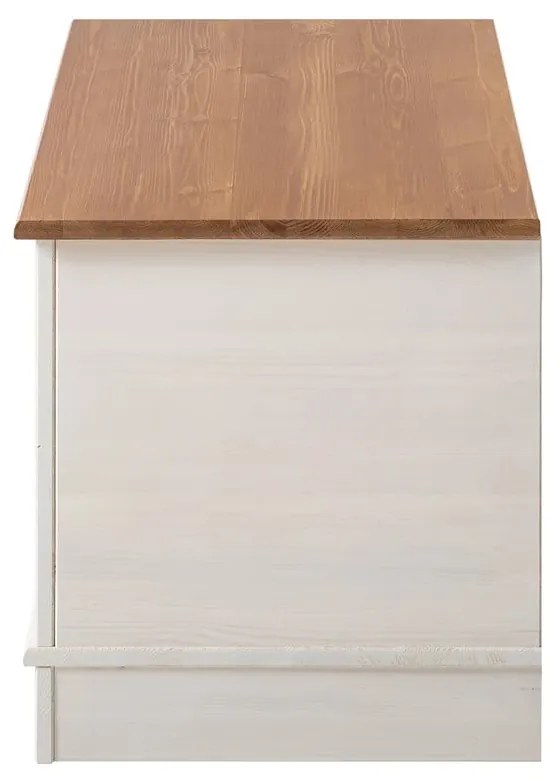 Biała skrzynia z litego drewna sosnowego 80x45 cm Anita – Støraa