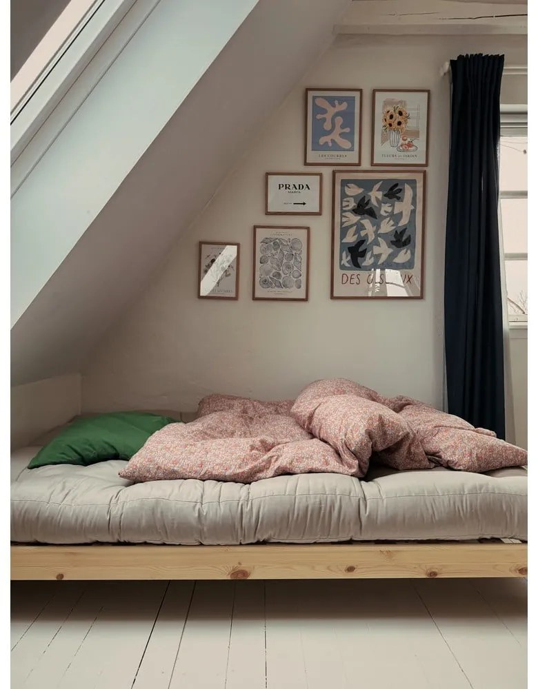 Sofa rozkładana z ciemnoniebieskim pokryciem Karup Design Fresh Natural/Navy