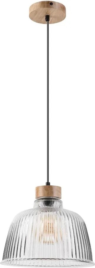 Żyrandol na lince ASTA 1xE27/60W/230V śr. 28 cm dąb