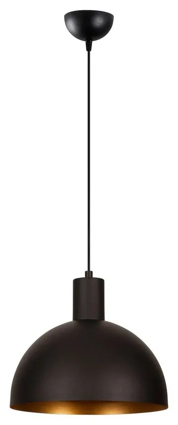 Lampa wisząca w czarno-złotym kolorze z metalowym kloszem ø 30 cm Sivani – Opviq lights