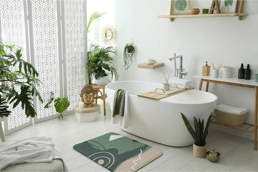 Dywanik antypoślizgowy do łazienki Dywanik antypoślizgowy do łazienki Geometryczny Wzór