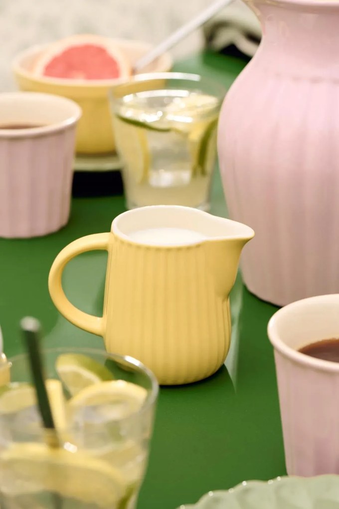 Żółty ceramiczny dzbanek 200 ml MYNTE LEMONADE