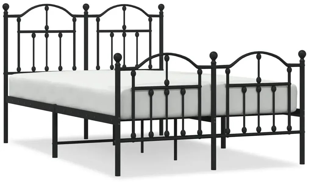 Czarne metalowe łóżko w stylu loftowym 120x200cm - Azos