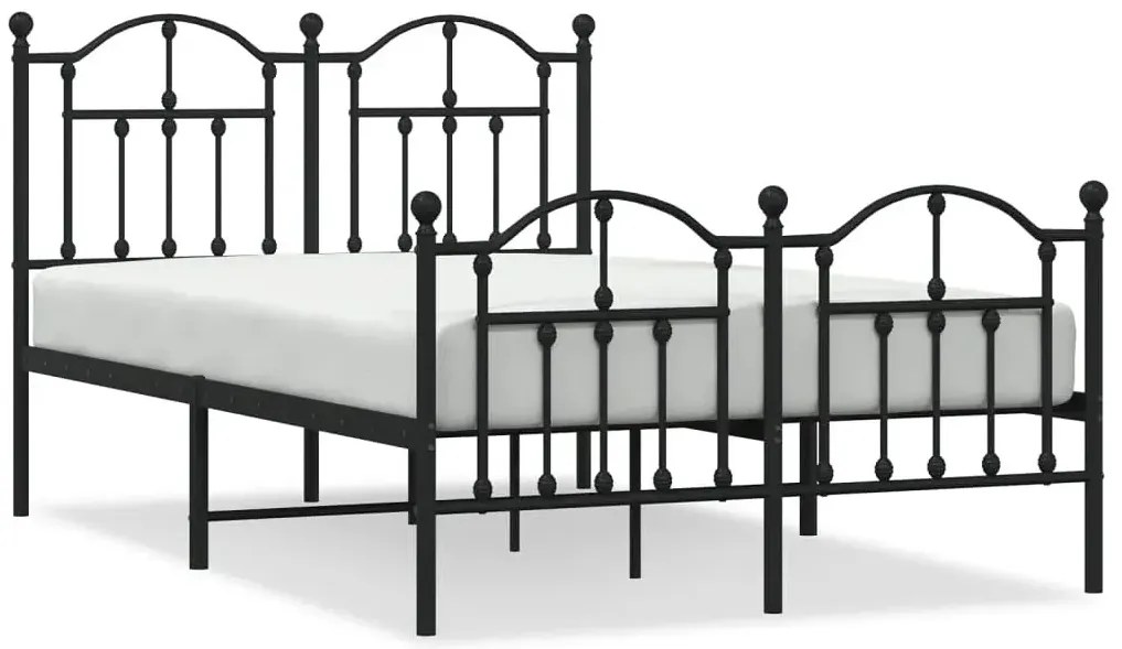 Czarne metalowe łóżko w stylu loftowym 120x200cm N6-Z65