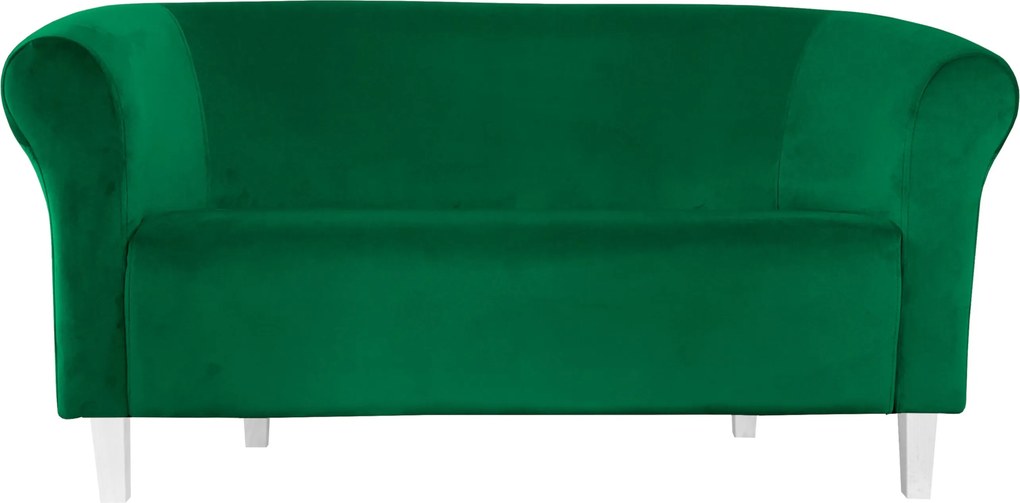 Sofa Milo tkanina Welur : Kolor nogi - Biała, Kolor tkaniny - VELVET - MG25, Typ tkaniny - Velvet, Wysokość nogi - 15 cm