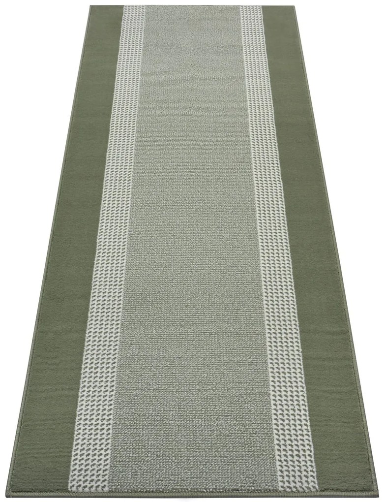 Dywan nowoczesny Basic zielony chodnik 80 cm x 200 cm