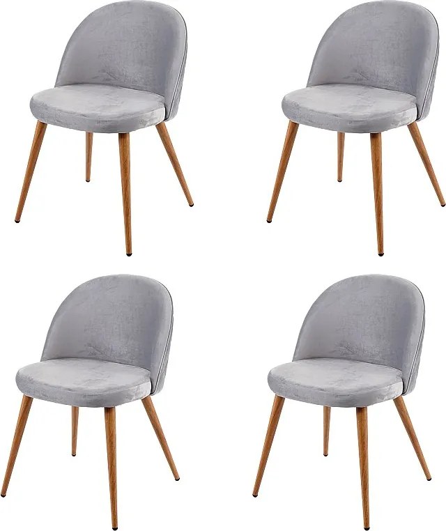 Krzesło do jadalni MCW-D53 (zestaw 4 sztuk),  jasnoszary
