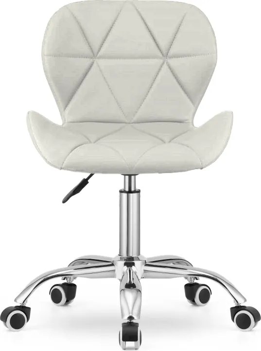 Białe krzesło biurowe AVOLA VELVET