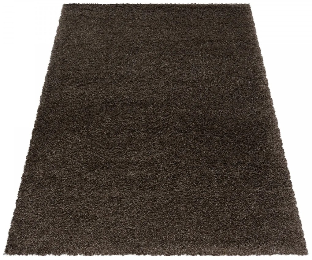 Dywan shaggy Fluffy Super Soft brązowy 140 cm x 200 cm