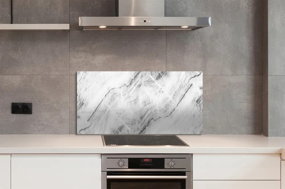 Panel szklany do Kuchni Marmurowa Struktura Ścienna