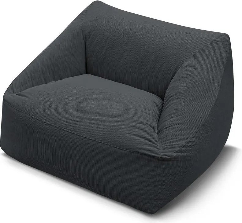 Ciemnoszary sztruksowy worek do siedzenia Lilibet – Bobochic Paris