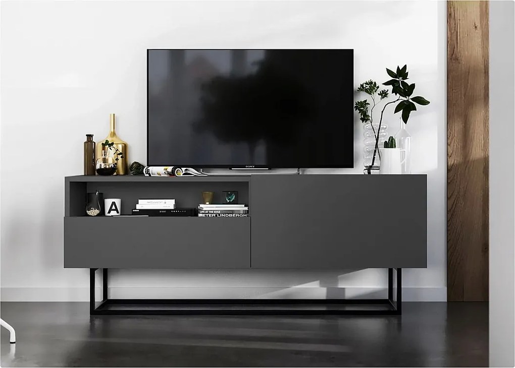 Szafka RTV SELF 3 120 grafitowa mat