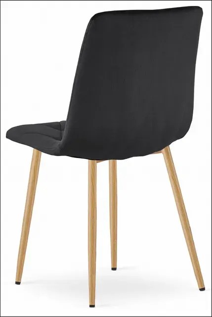 Czarne nowoczesne krzesło pikowane S3-W26