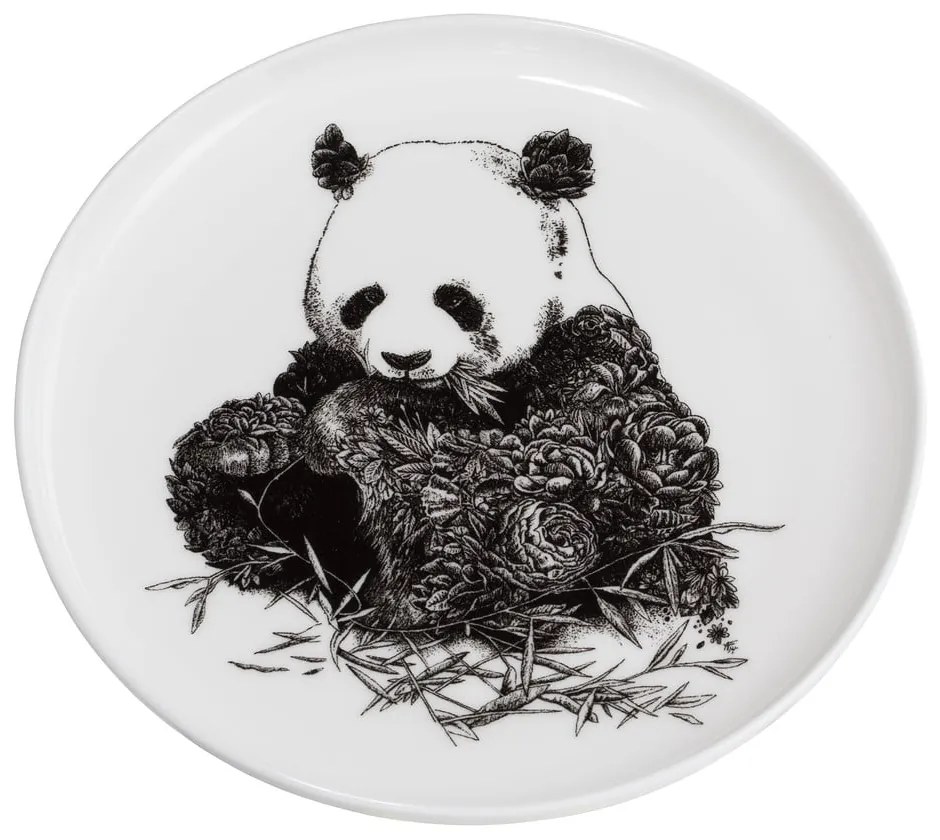 Biały porcelanowy talerz Maxwell &amp; Williams Marini Ferlazzo Panda, ø 20 cm