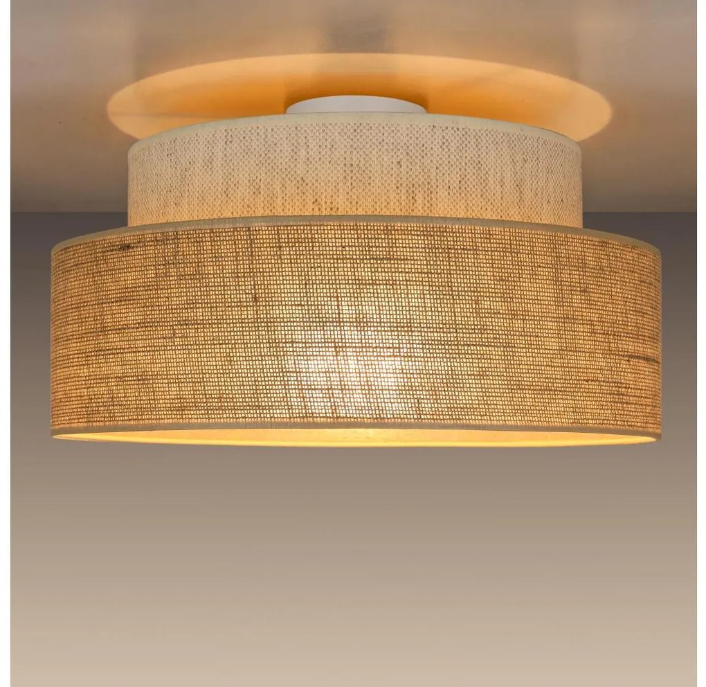 Plafon BOHO 1xE27/60W/230V kremowy/beżowy