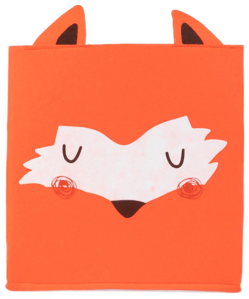 Pojemnik na zabawki składany FOREST FRIENDS, z uszkami, filcowy