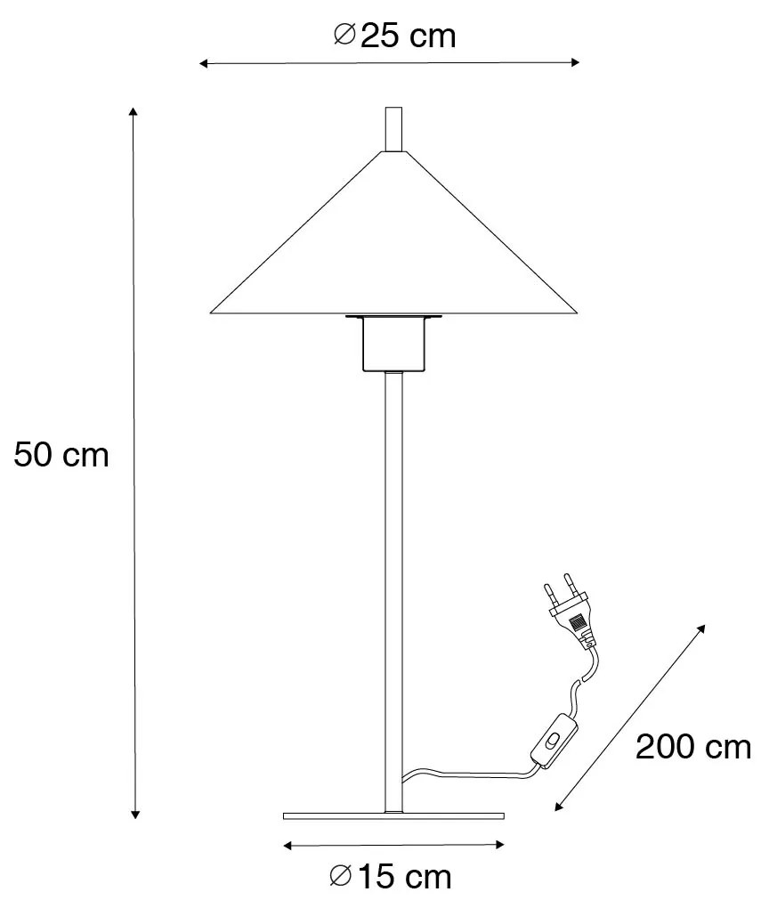 Designerska lampa stołowa żółta - TriangoloDesignerski Oswietlenie wewnetrzne