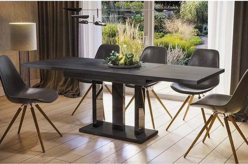 Stół rozkładany APPIA 130(210)x80 beton ciemny