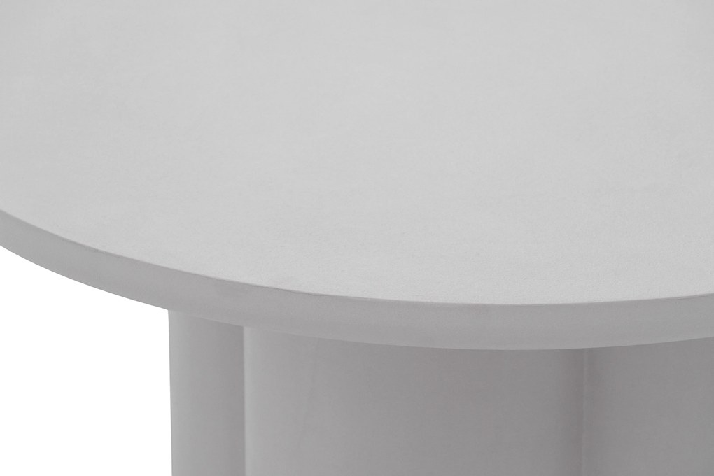 Stolik kawowy okrągły Cylindus 80 cm - jasny szary