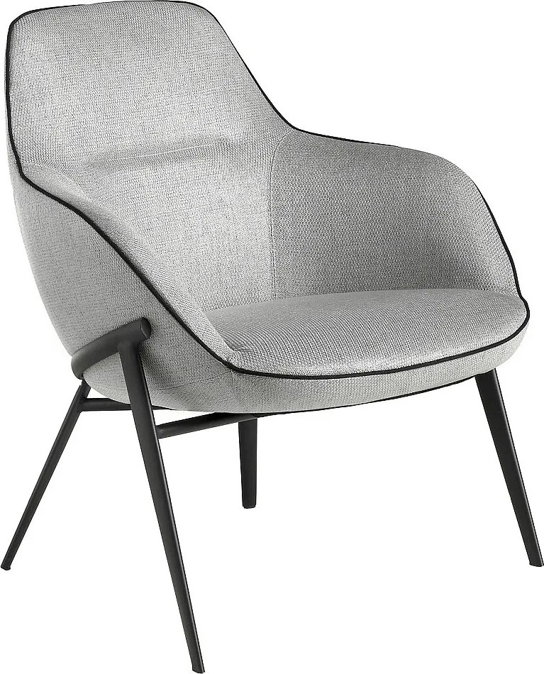 Fotel z tkaniny w kolorze szarym 5065 ANGEL CERDA