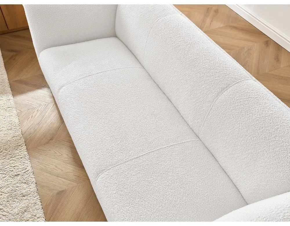 Biała sofa z materiału bouclé 242 cm Giorgia – Bobochic Paris