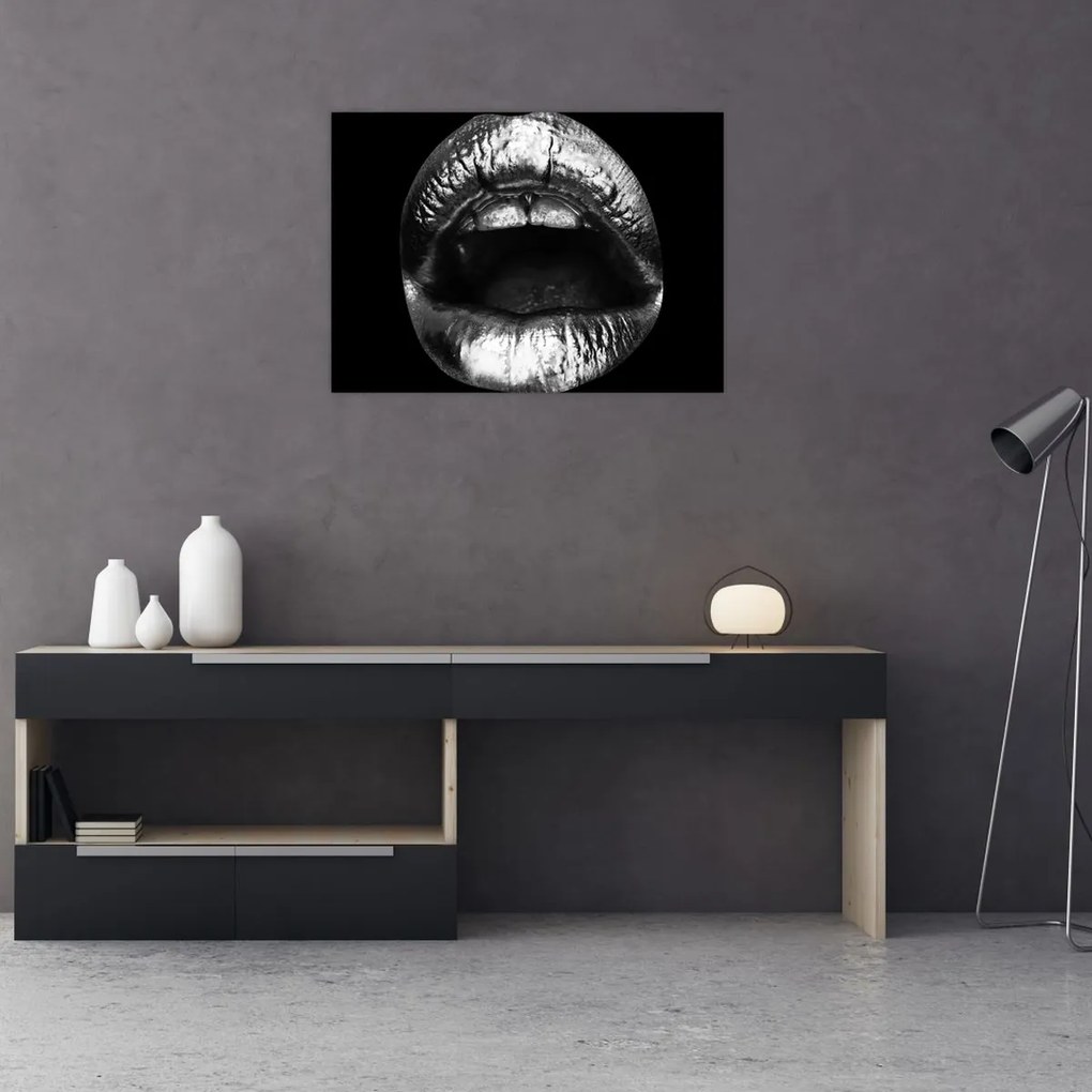 Obraz - Błyszczące usta (70x50 cm)