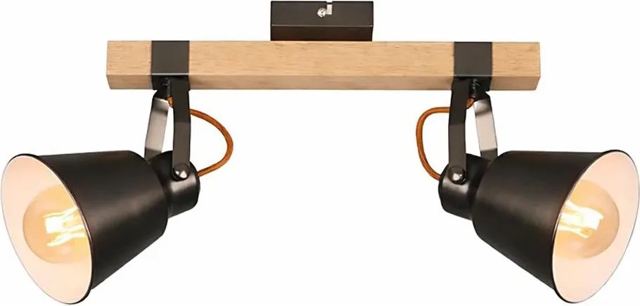 Oprawa punktowa RETRO 2xE27/40W/230V brązowa