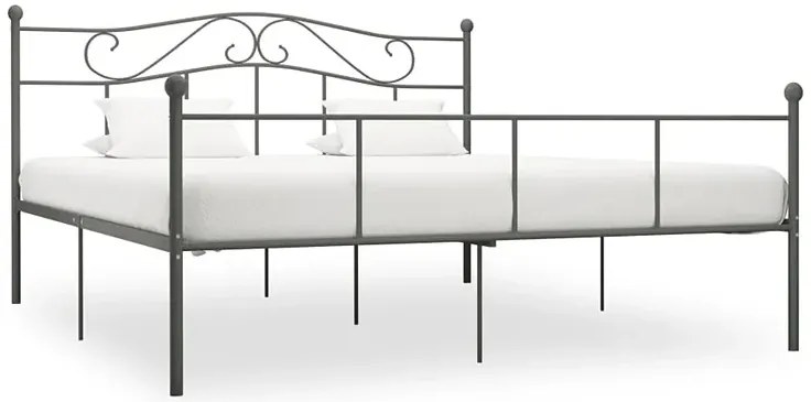 Szare metalowe łóżko w stylu loftowym 180x200 cm C4-H28