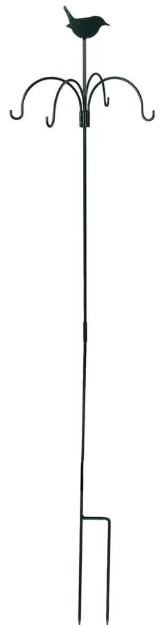 Ciemnozielony karmnik do wbicia w ziemię Esschert Design, wys. 148 cm